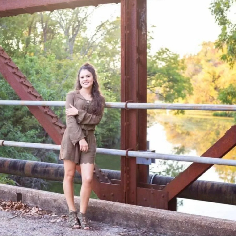 Jessica Simpson Romper With Lace Up Front - Picture 11 of 11